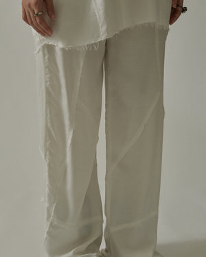 Patchwork Pants White