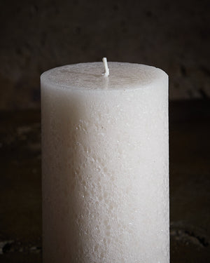 Textured Pillar Candles Sandstone Medium
