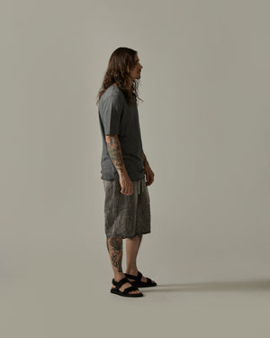 Central Back Seam T-Shirt SS Grey