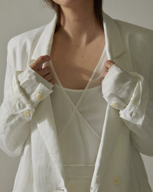 Double Breasted Jacket White