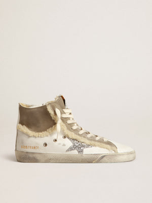 Francy in Leather and Suede w/ Silver Glitter Star and Shearling Lining