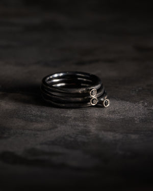 Eila Ring Black Oxidised Silver