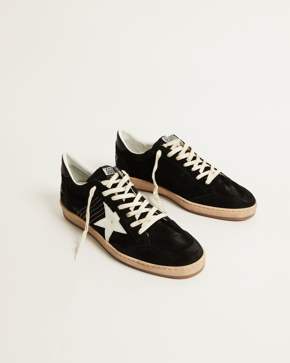 Men's Ball Star in Black Suede w/ White Leather Star