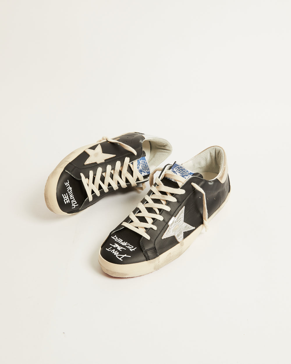 Super Star in Leather Upper w/ Printed Toe and Laminated Star and Heel