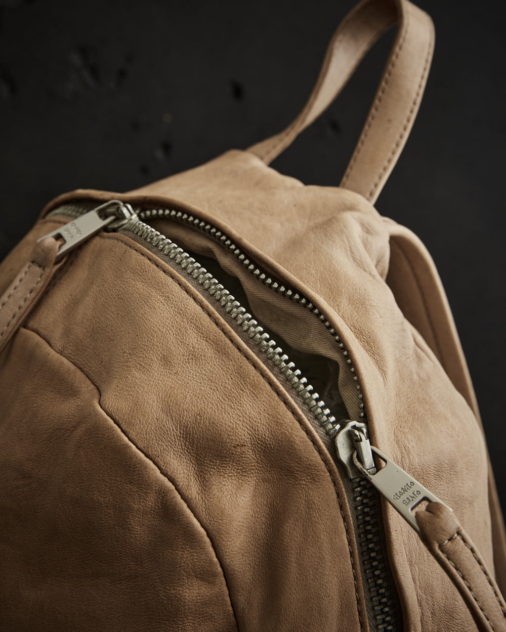 Leather Backpack Ash