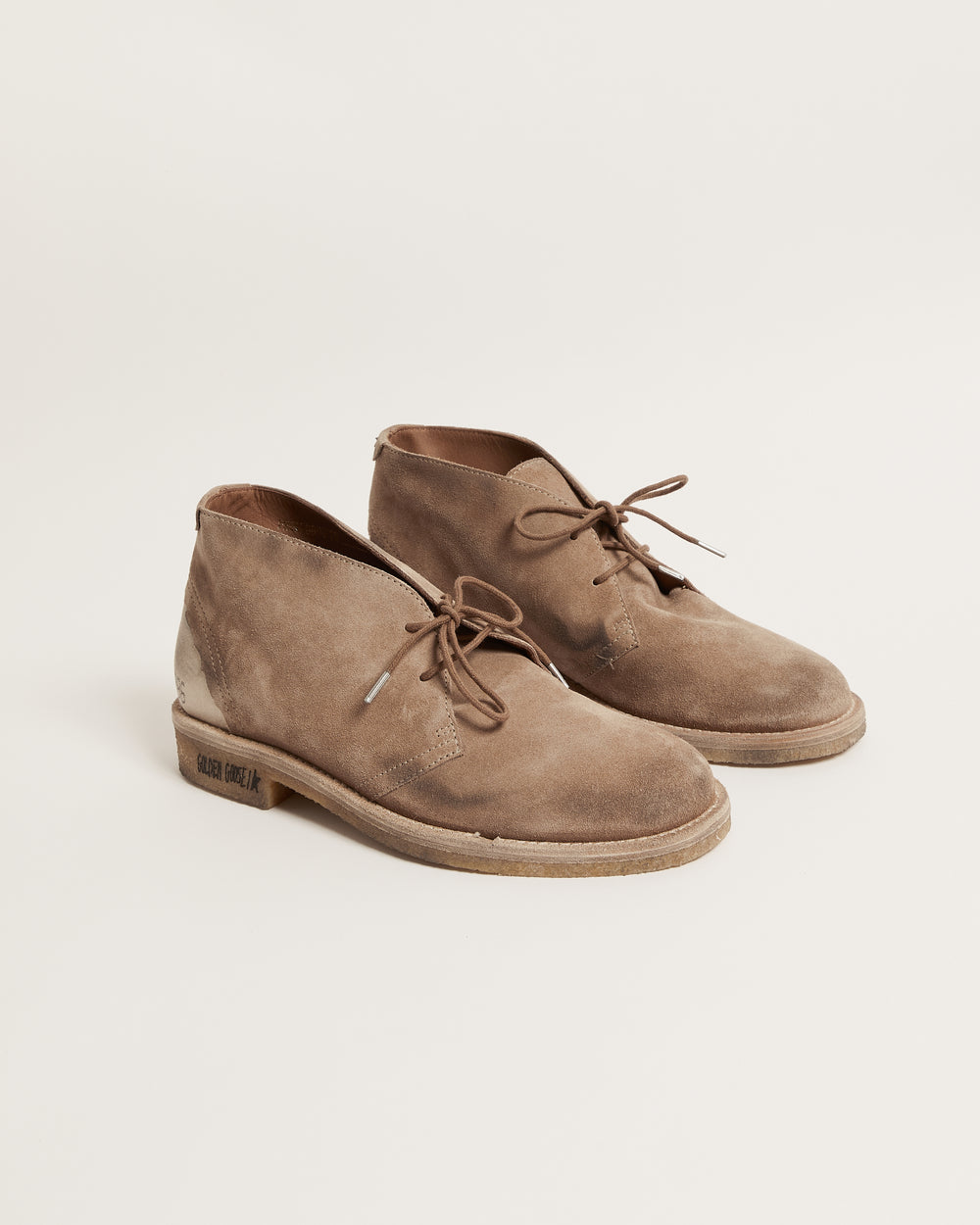 Desert Ankle Boots in Brown Caramel Suede