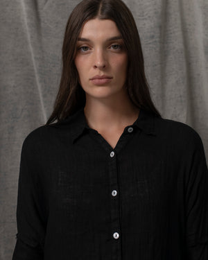 Dijon Shirt Linen Black