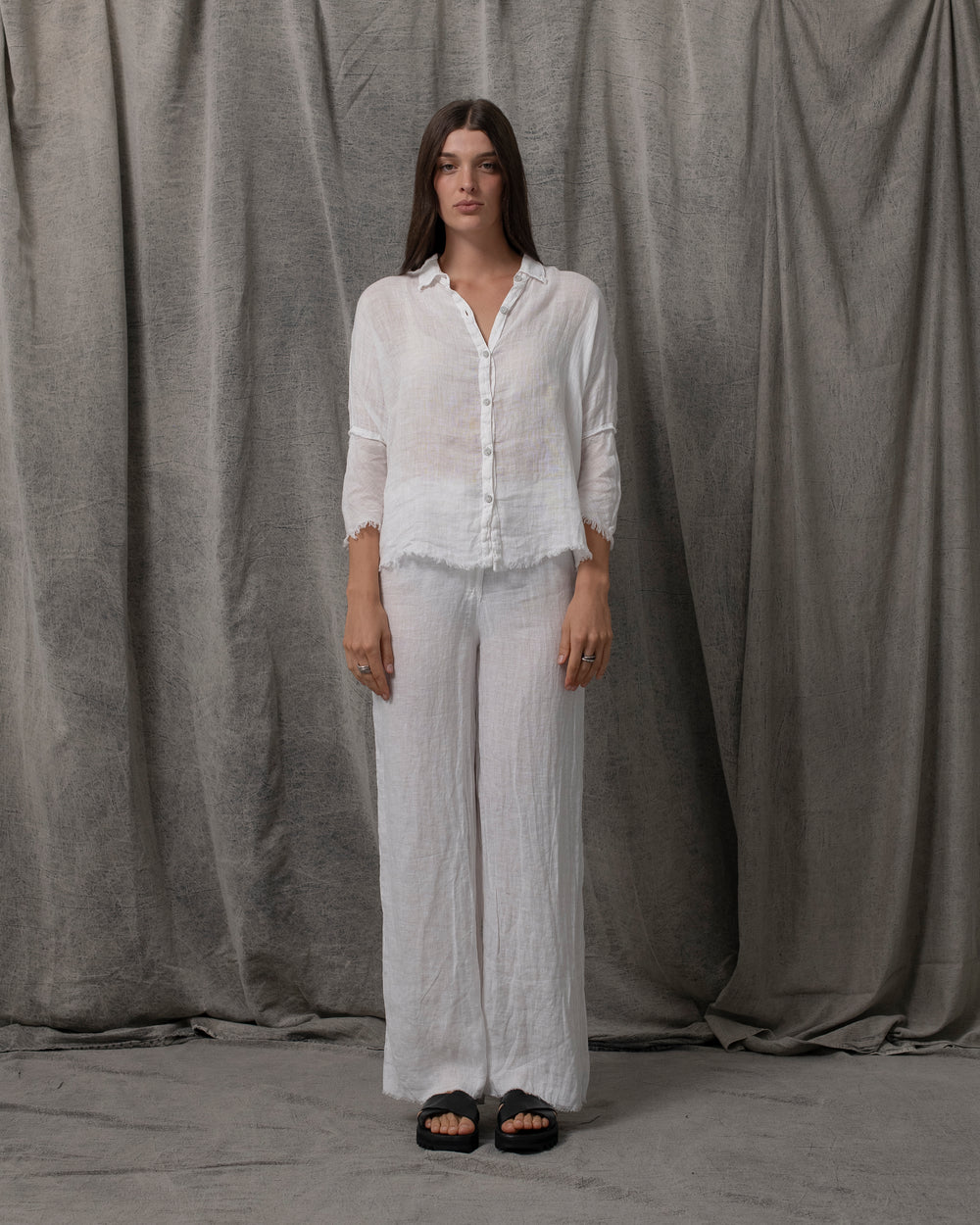 Dijon Shirt Linen White