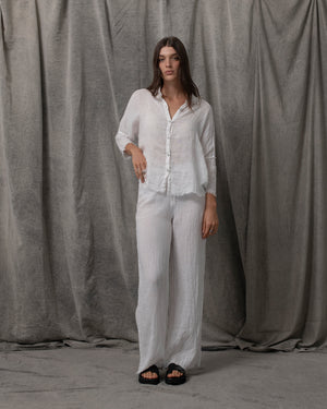 Dijon Shirt Linen White