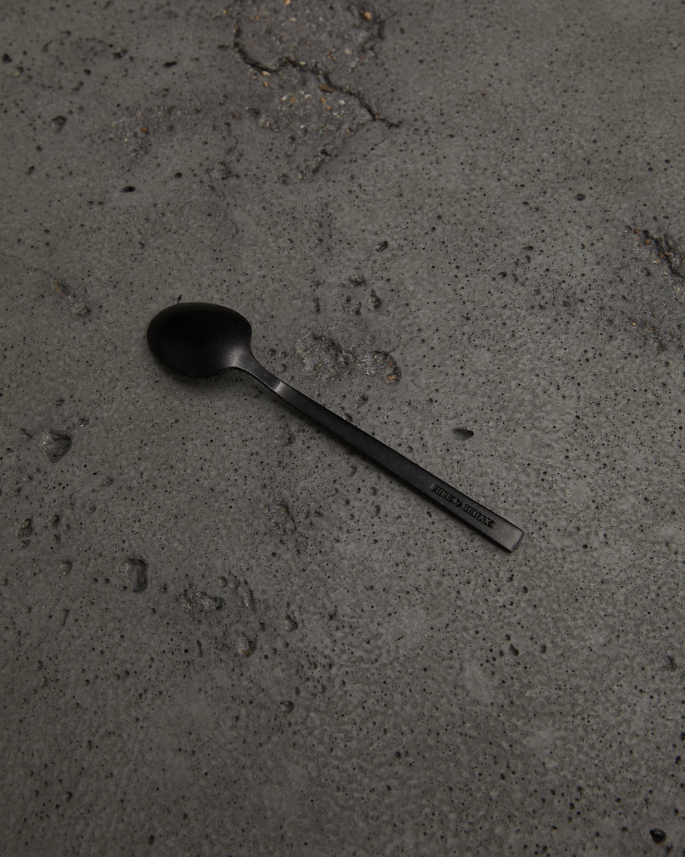 Pure Cutlery Coffee Spoon in Stonewashed Black