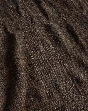 Bi-Colour Virgin Wool Rug - Chocolate / Brown