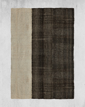 Bi-Colour Virgin Wool Rug - Brown / Natural