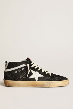 Mid Star in Black Suede and Nylon w/ White Star