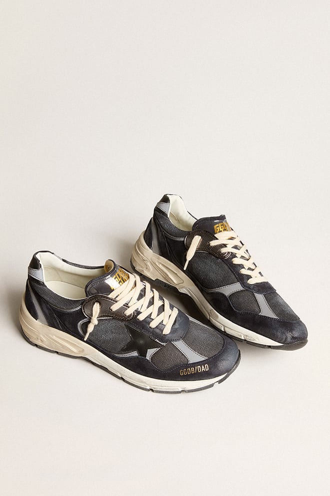 Man Running Dad Mesh and Suede w/ Black Leather Star