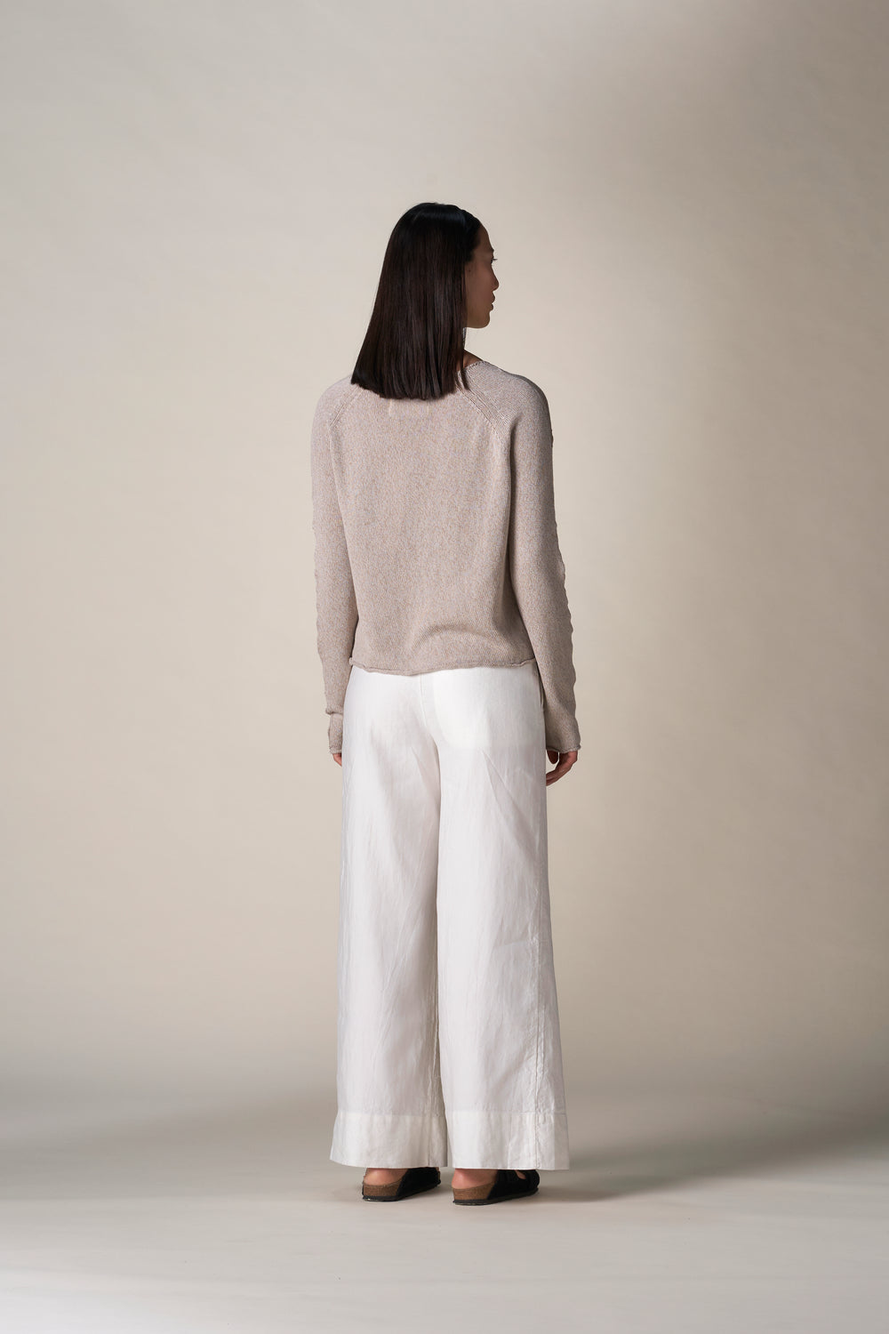 Full Tailored Pant Linen / Cotton White