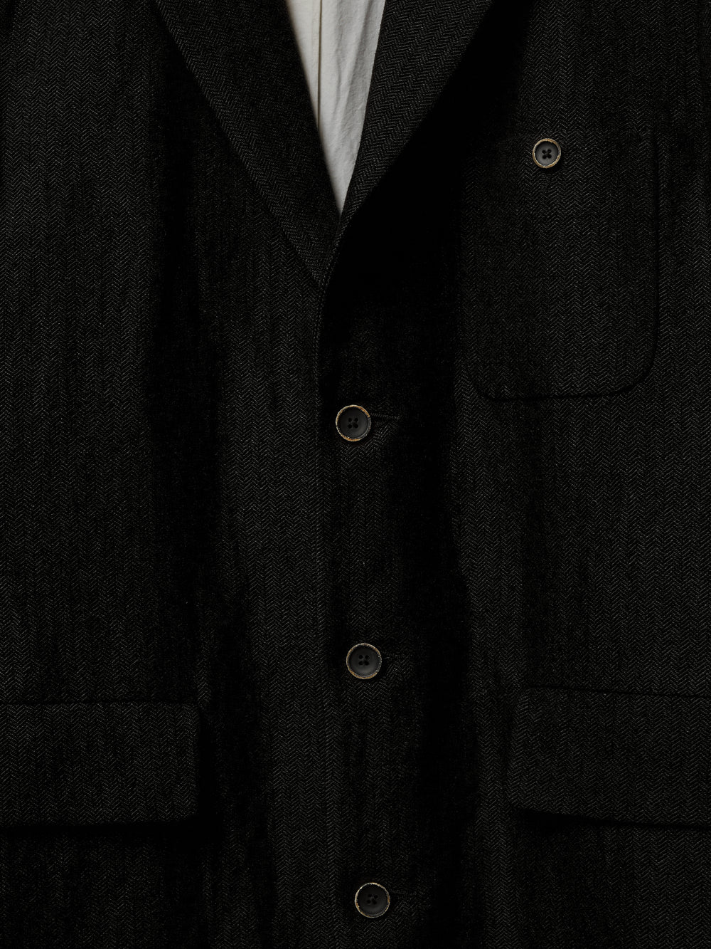 Giovanni Coat Linen Wool Black