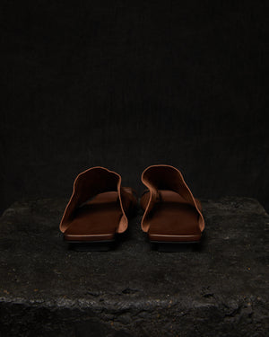 Square Slippers Brown
