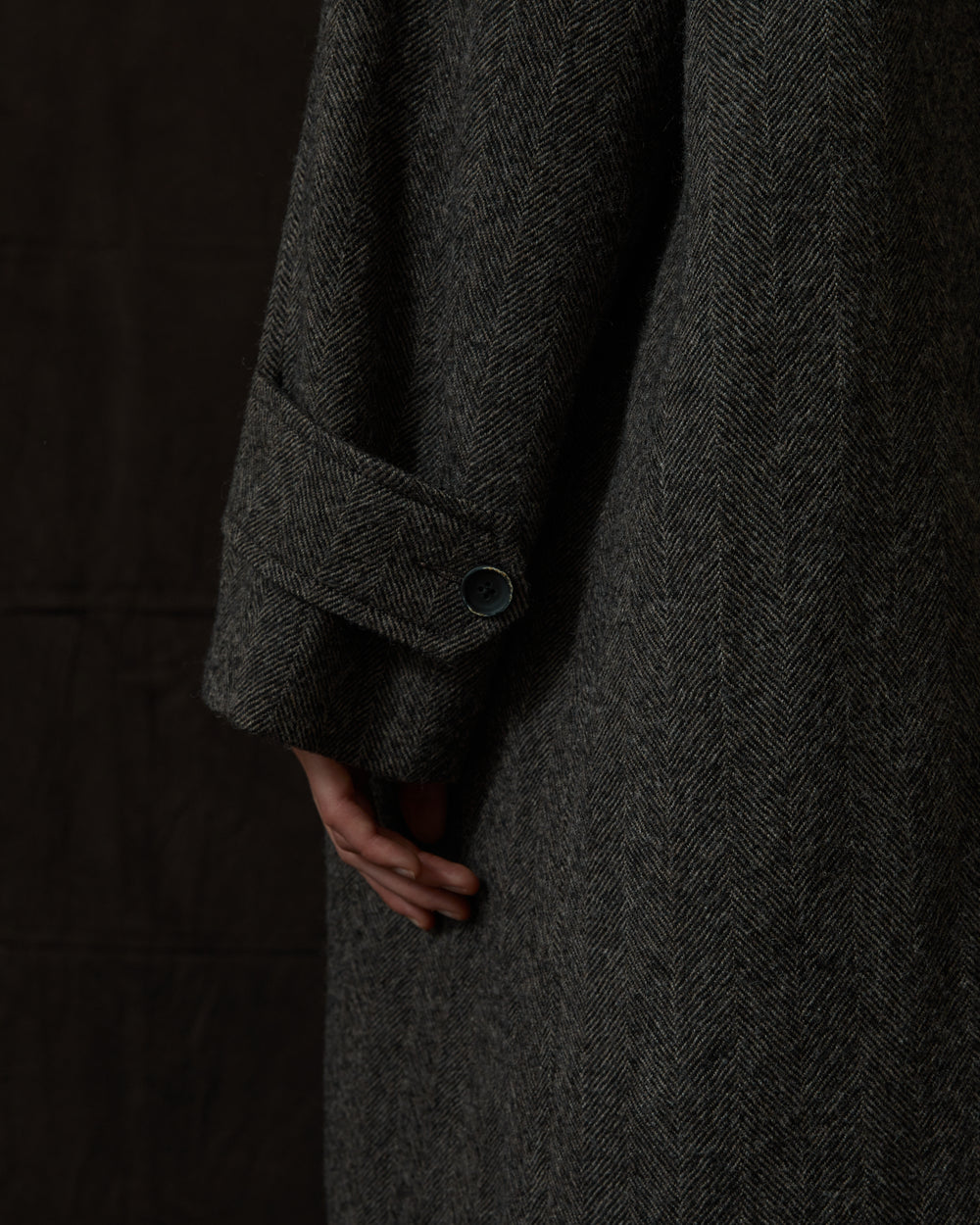 Chunk Coat Wool Tan / Black