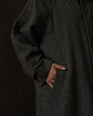 Chunk Coat Wool Tan / Black
