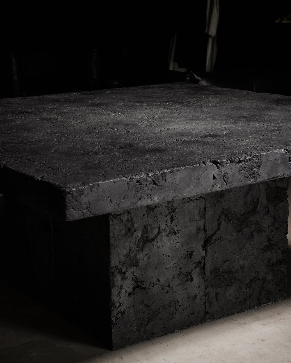 Square Concrete Dining Table - Charcoal