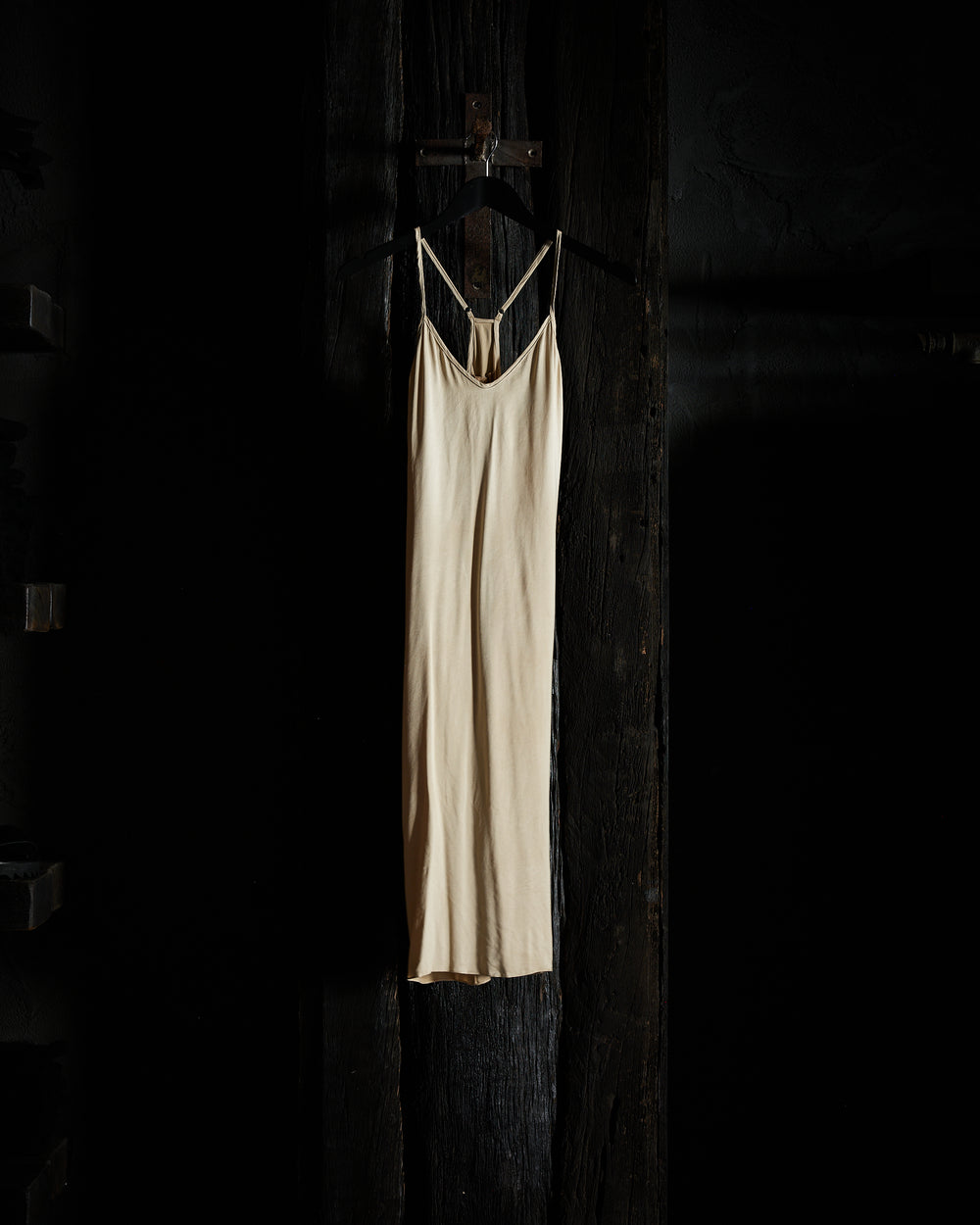 T-Back Silk Slip Dress - Gold