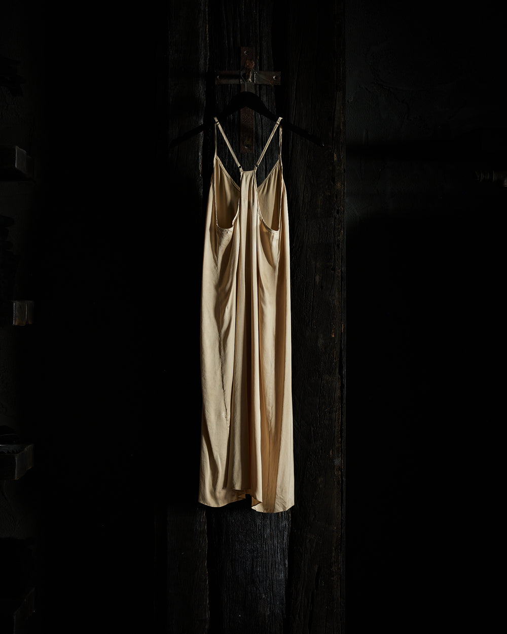 T-Back Silk Slip Dress - Gold