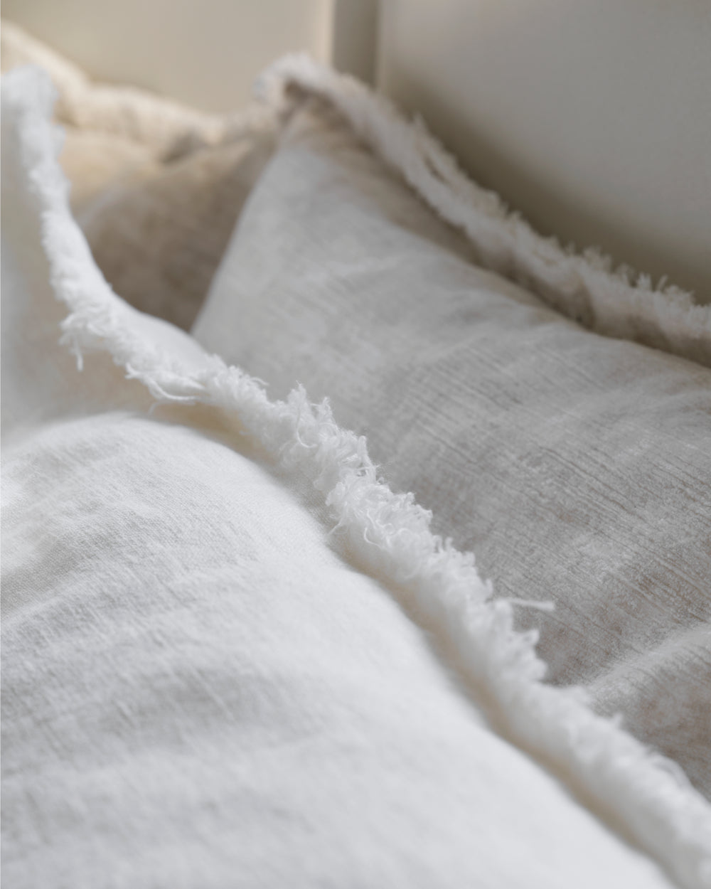 005 Raw Washed Hemp Pillows Dye-less