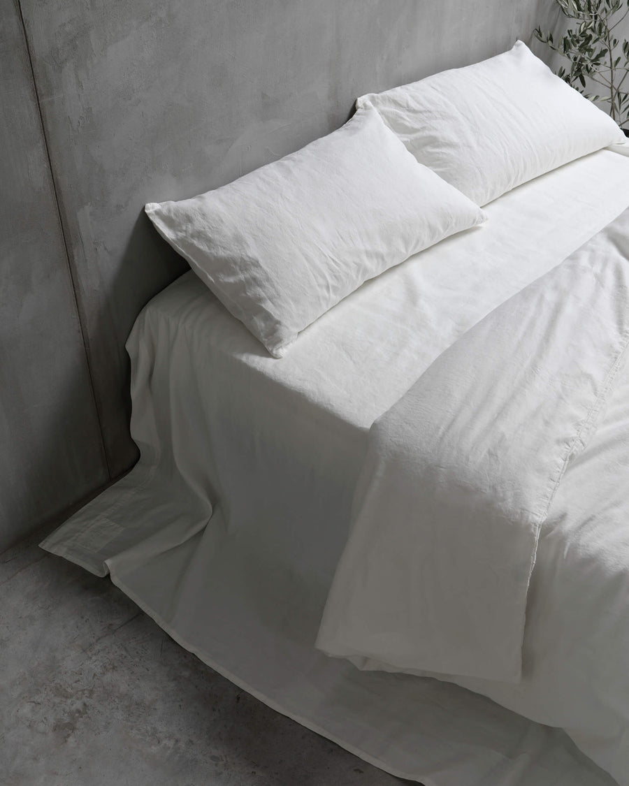 009 Heritage Sheets Duvet Cover White