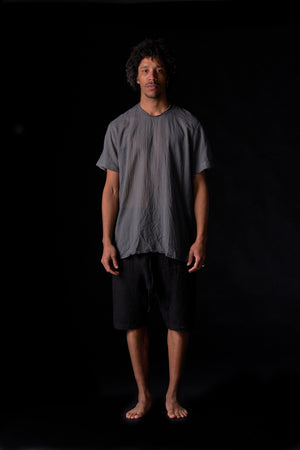 Easy Short Washed Linen Black