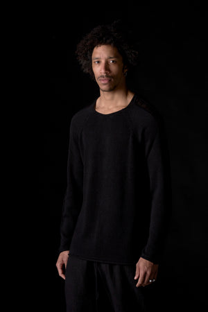 Undone Sweater Hemp Cashmere Black