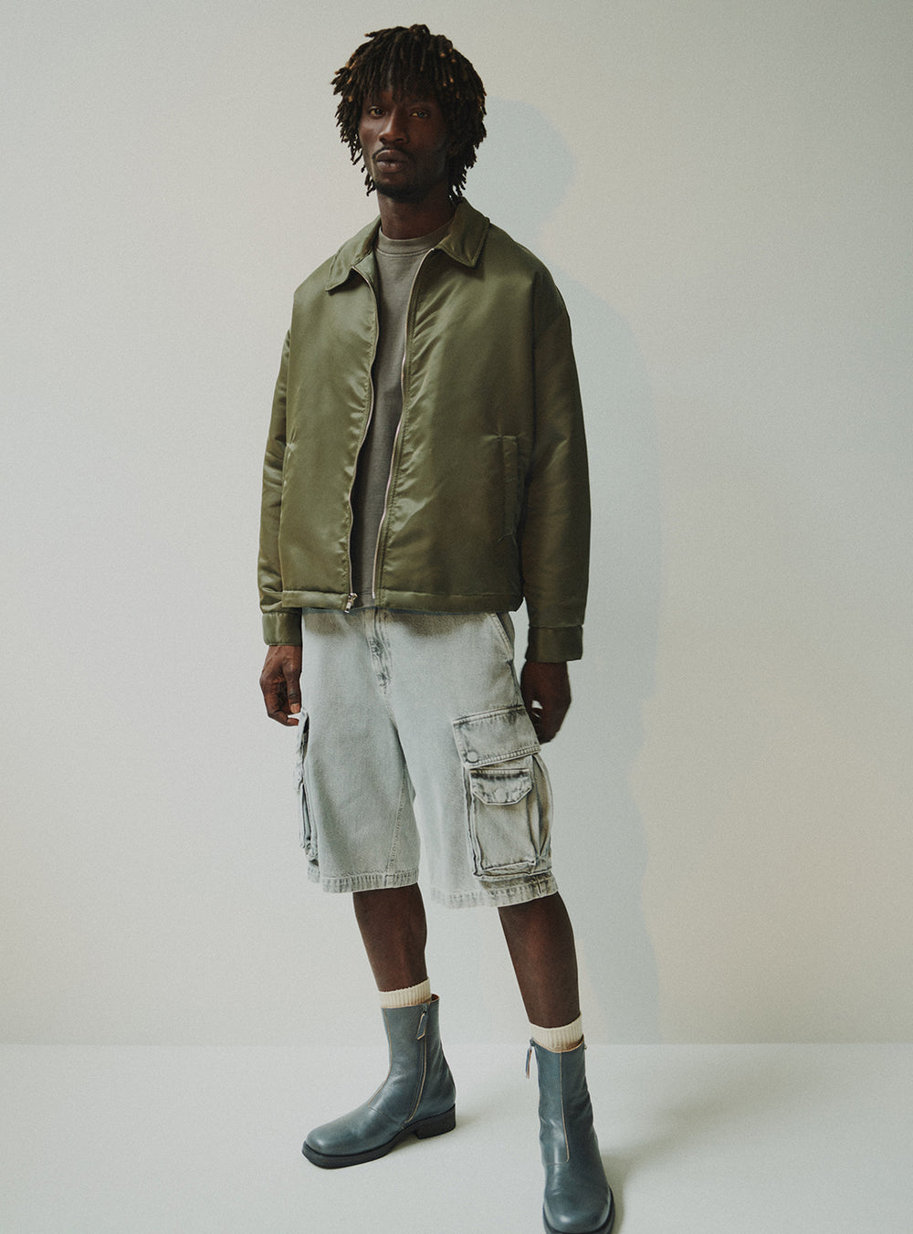 Asha Mock Neck Tee Flint