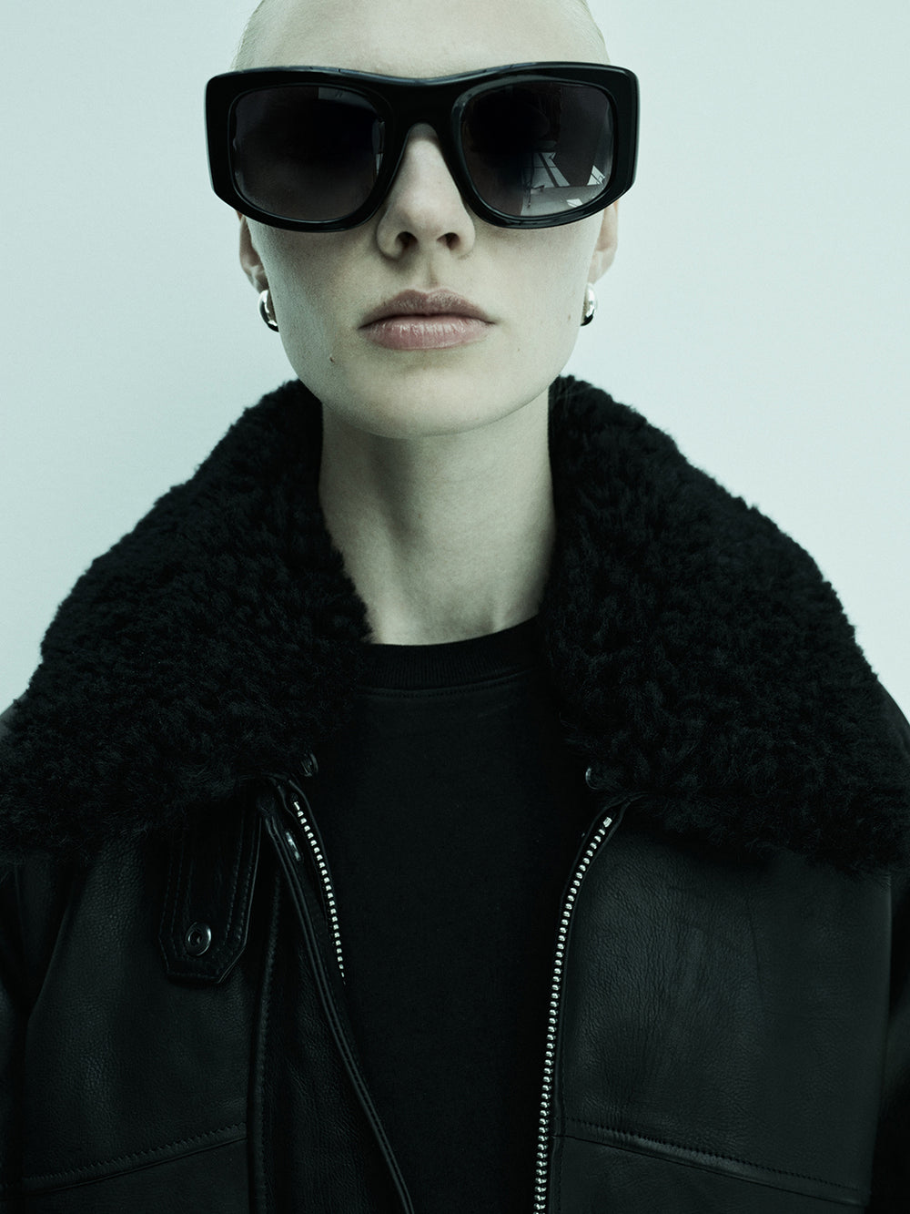 Avril Leather Jacket in Black