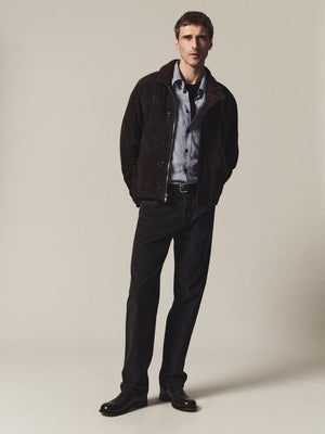 Elijah Classic Straight in Corduroy Charcoal