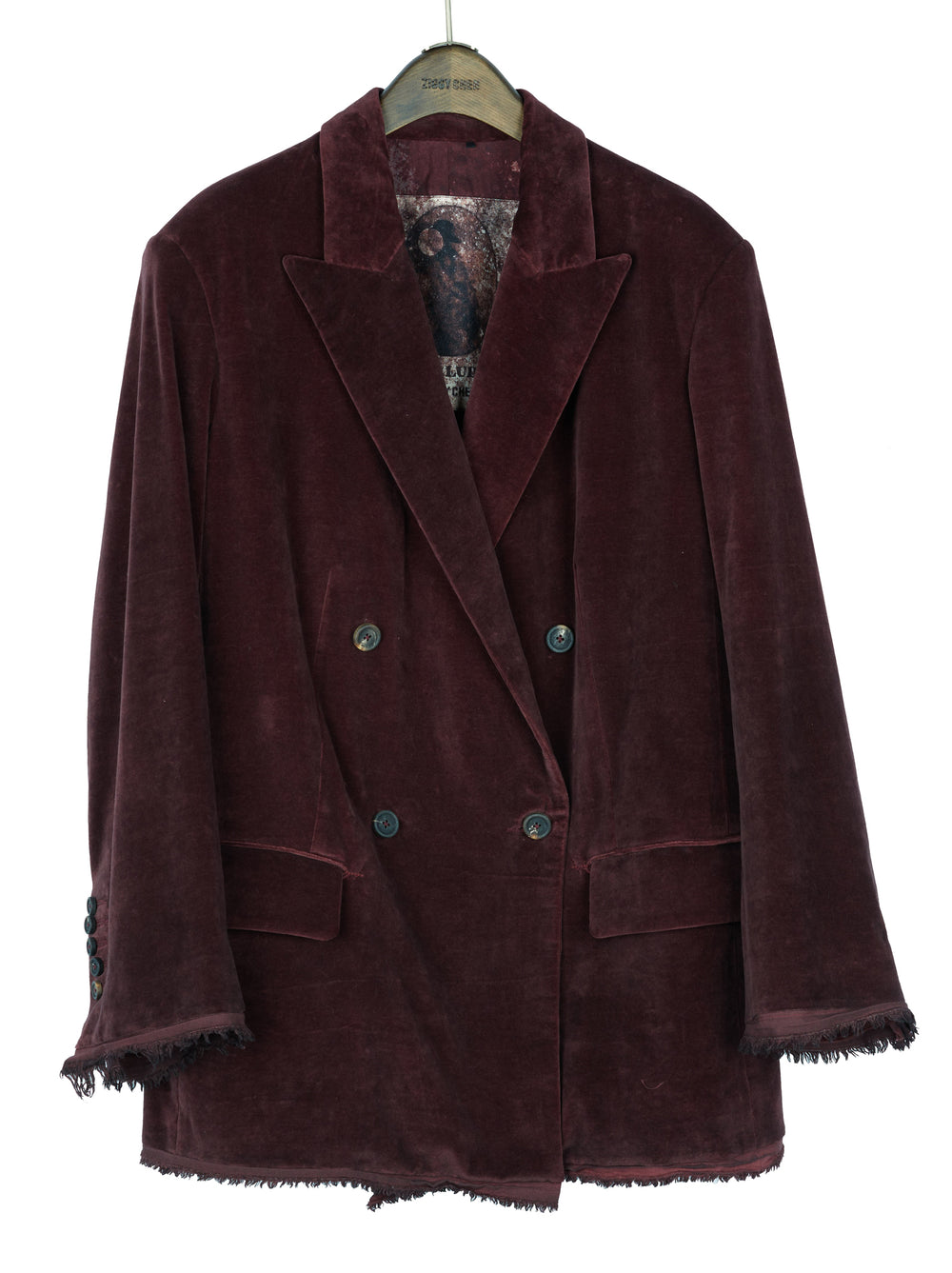 Womens Jacket Cotton Burgundy