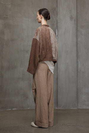 Wrap Closure Cropped Jacket Faded Terracotta