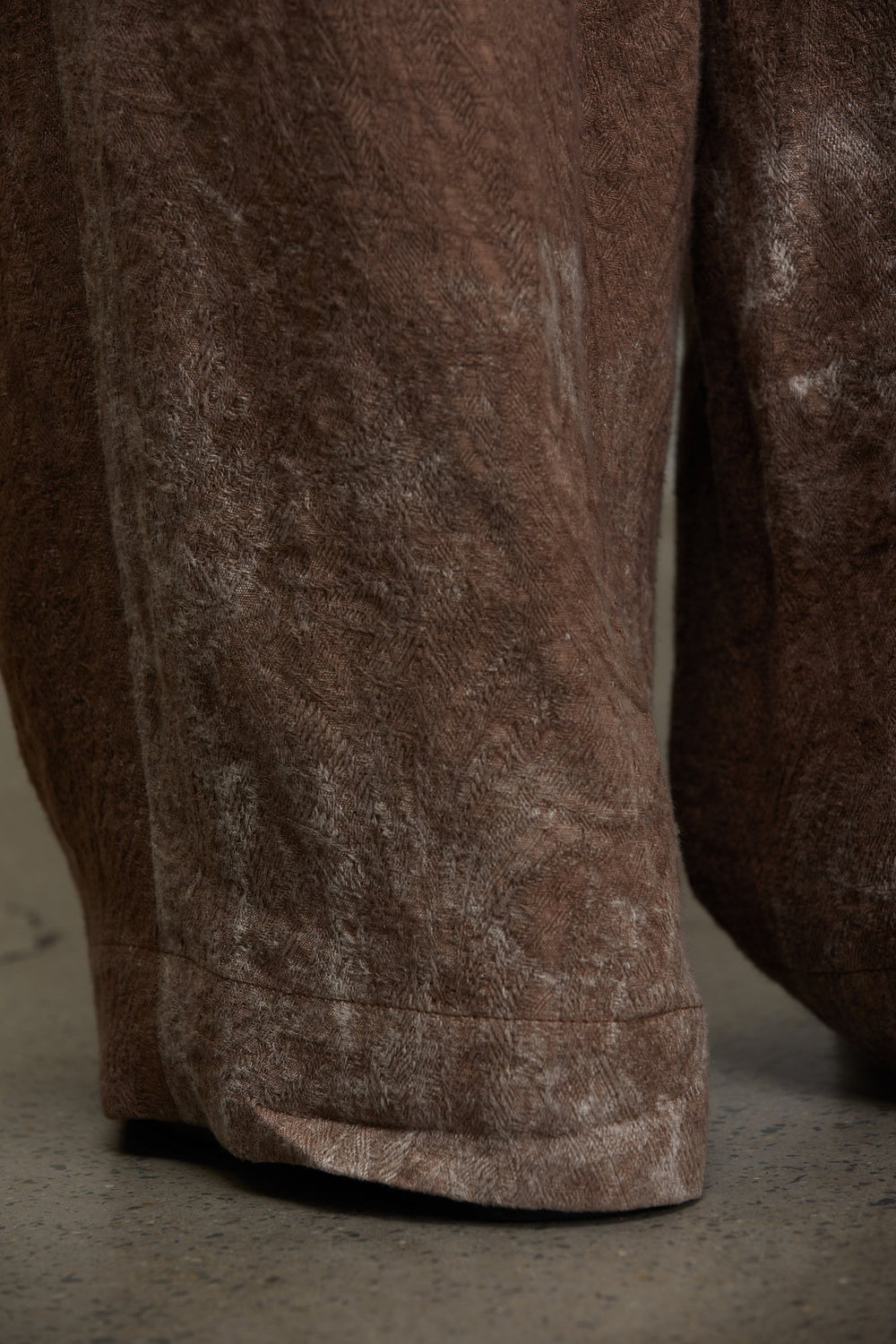 High Waist Jacquard Trousers Faded Terracotta