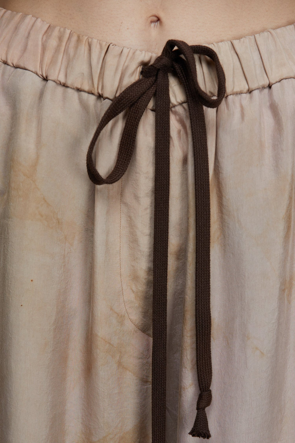 Straight Leg Drawstring Trousers Faded Copper Rose