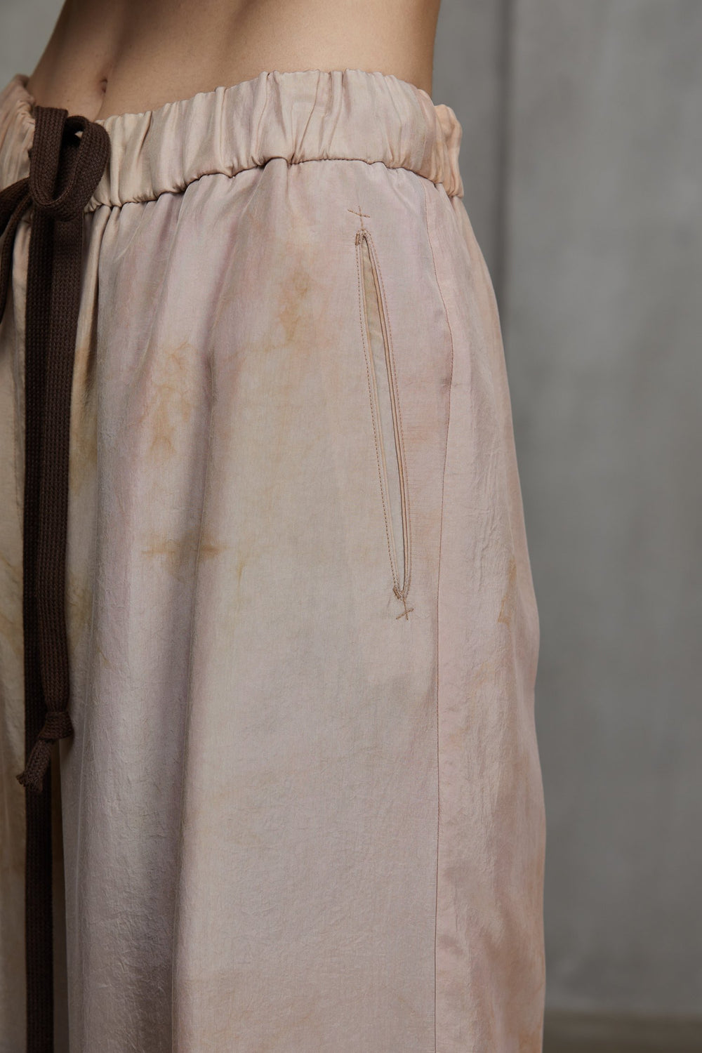 Straight Leg Drawstring Trousers Faded Copper Rose