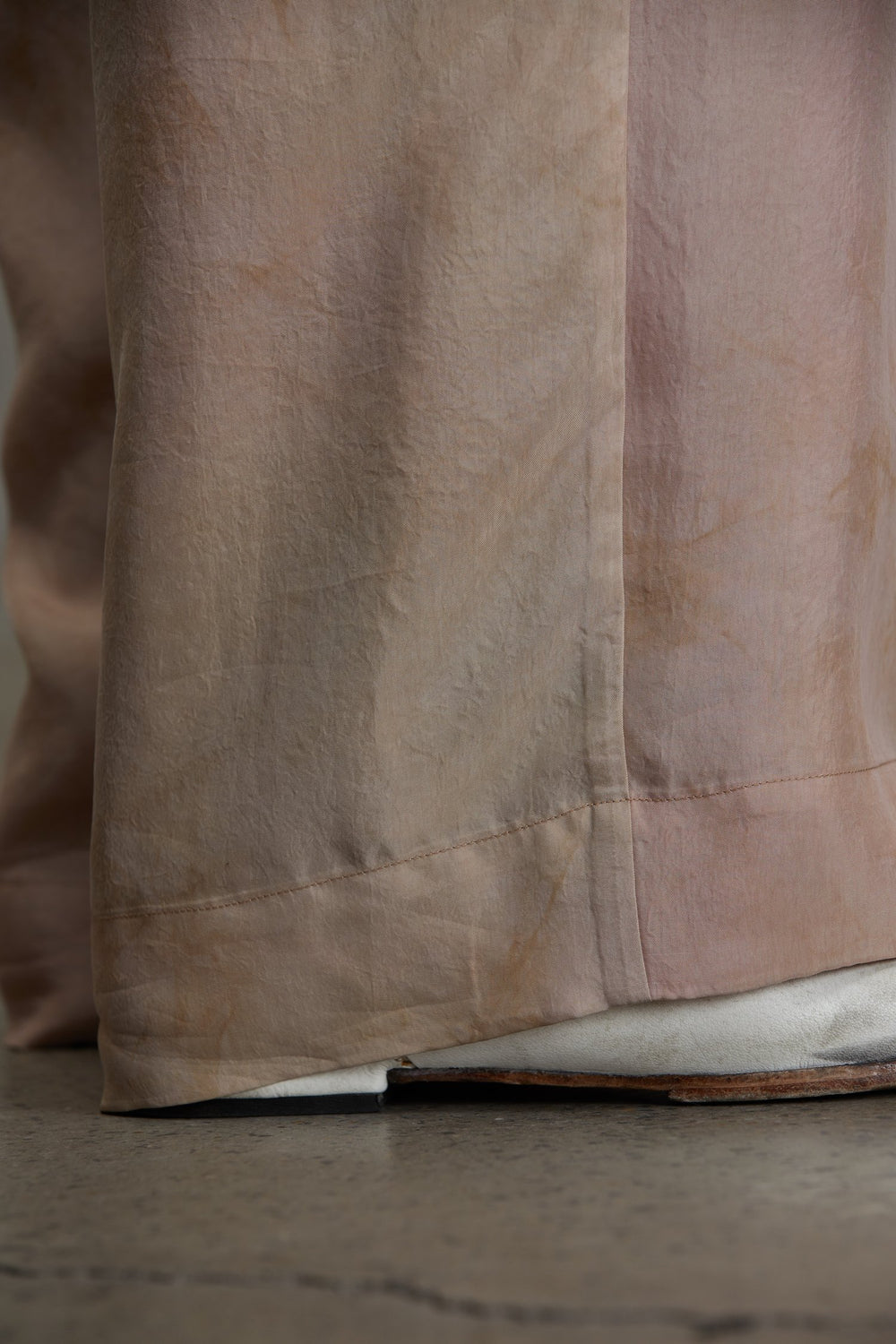 Straight Leg Drawstring Trousers Faded Copper Rose