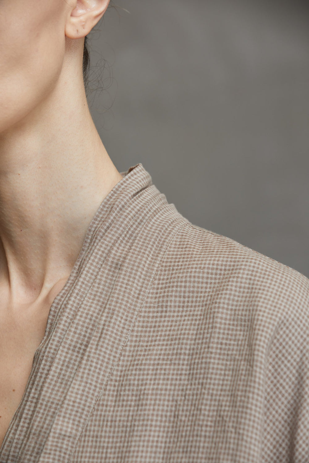 Shirred Back Cropped Jacket Faded Terracotta