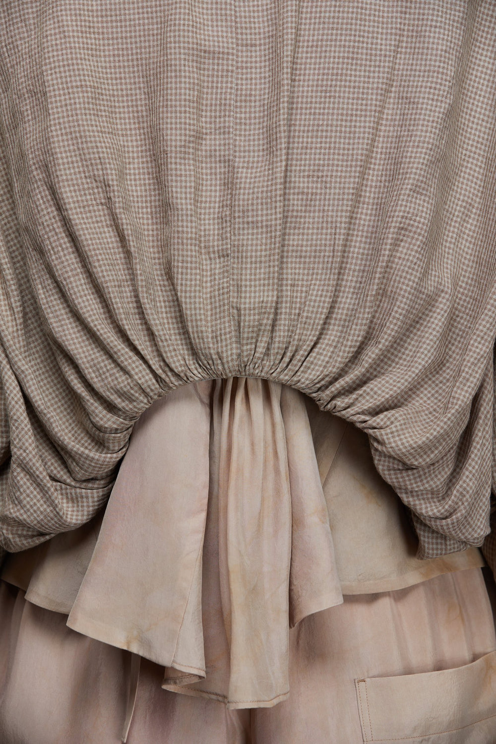 Shirred Back Cropped Jacket Faded Terracotta