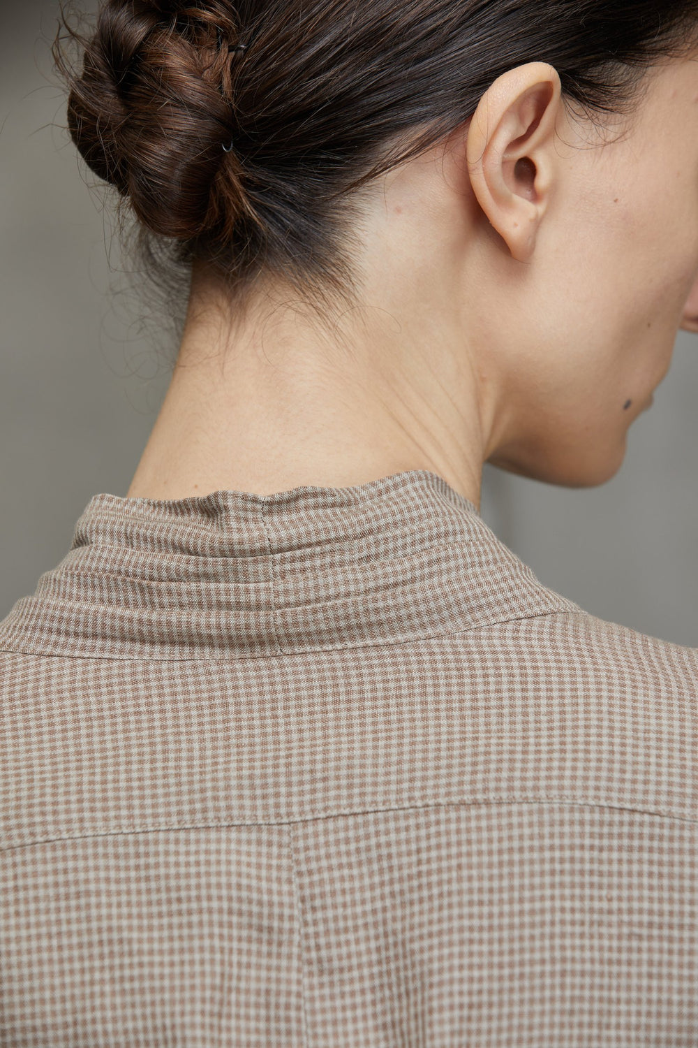 Shirred Back Cropped Jacket Faded Terracotta