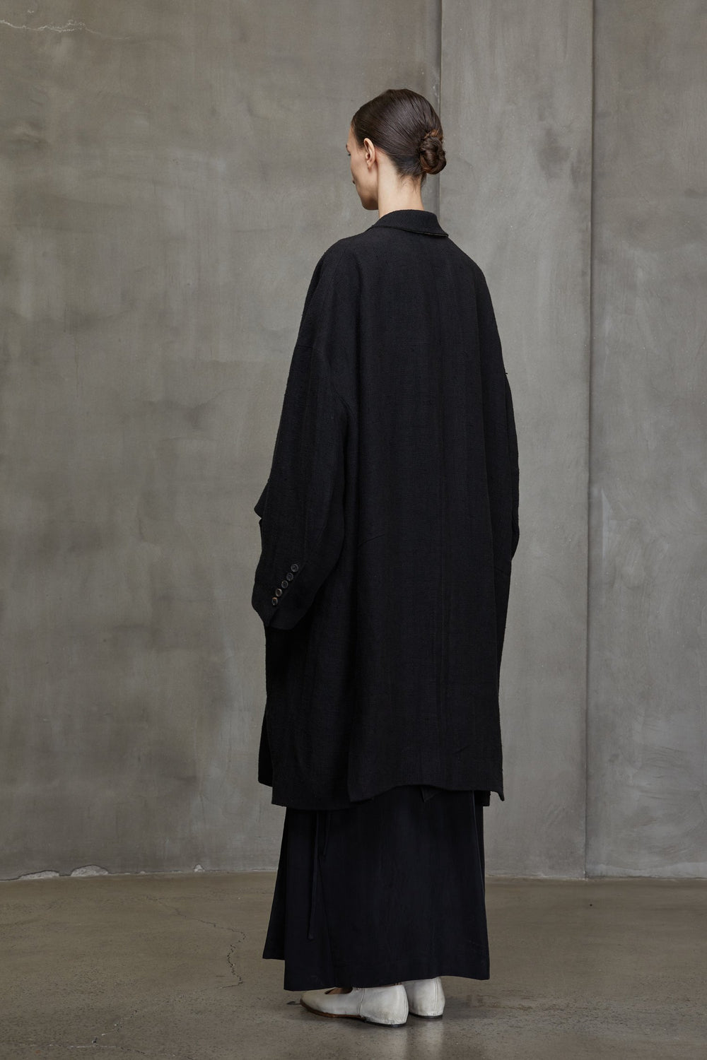 Oversized Long Coat Black