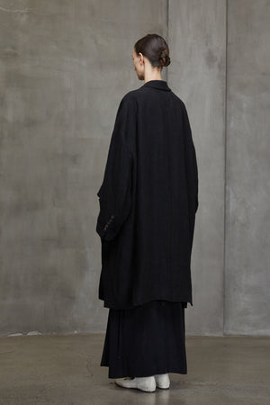 Oversized Long Coat Black