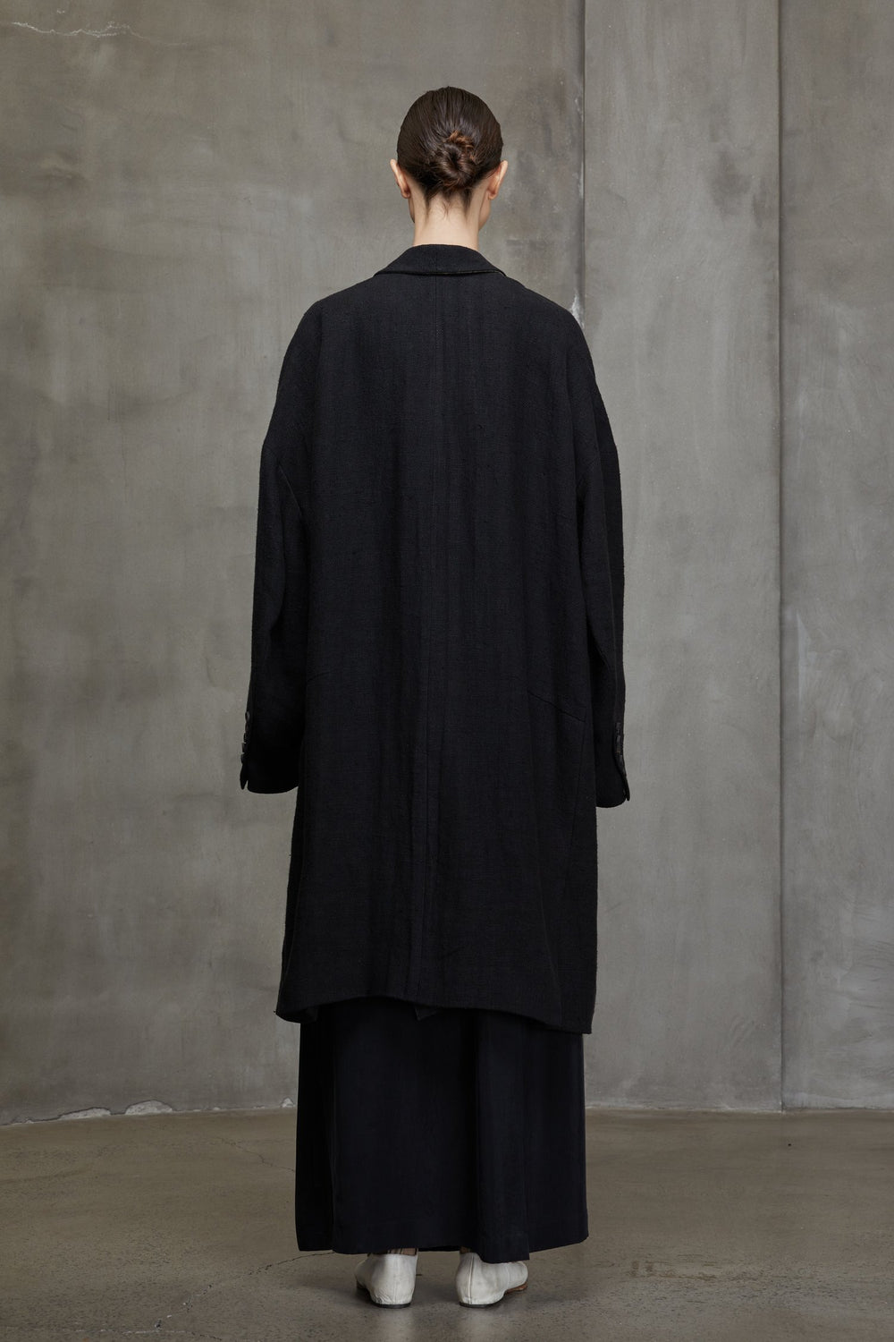 Oversized Long Coat Black