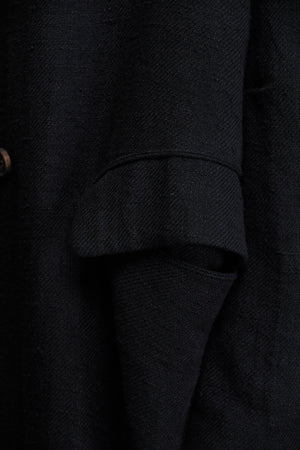 Oversized Long Coat Black