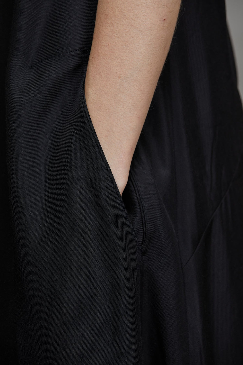 V Neck Long Dress Black