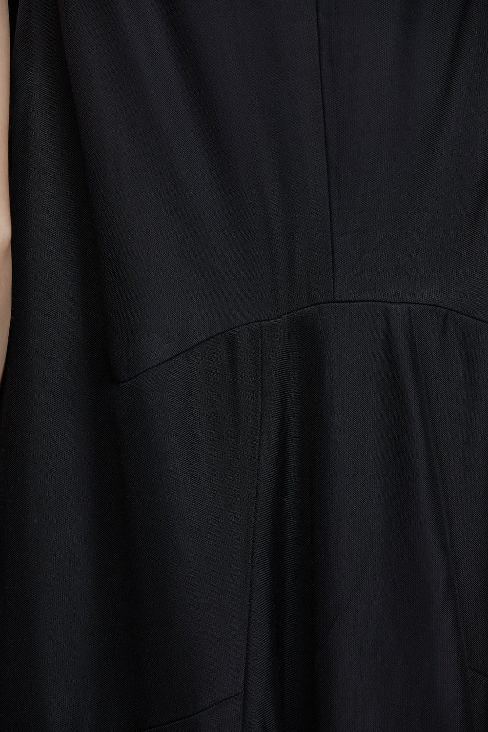 V Neck Long Dress Black