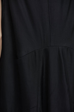 V Neck Long Dress Black
