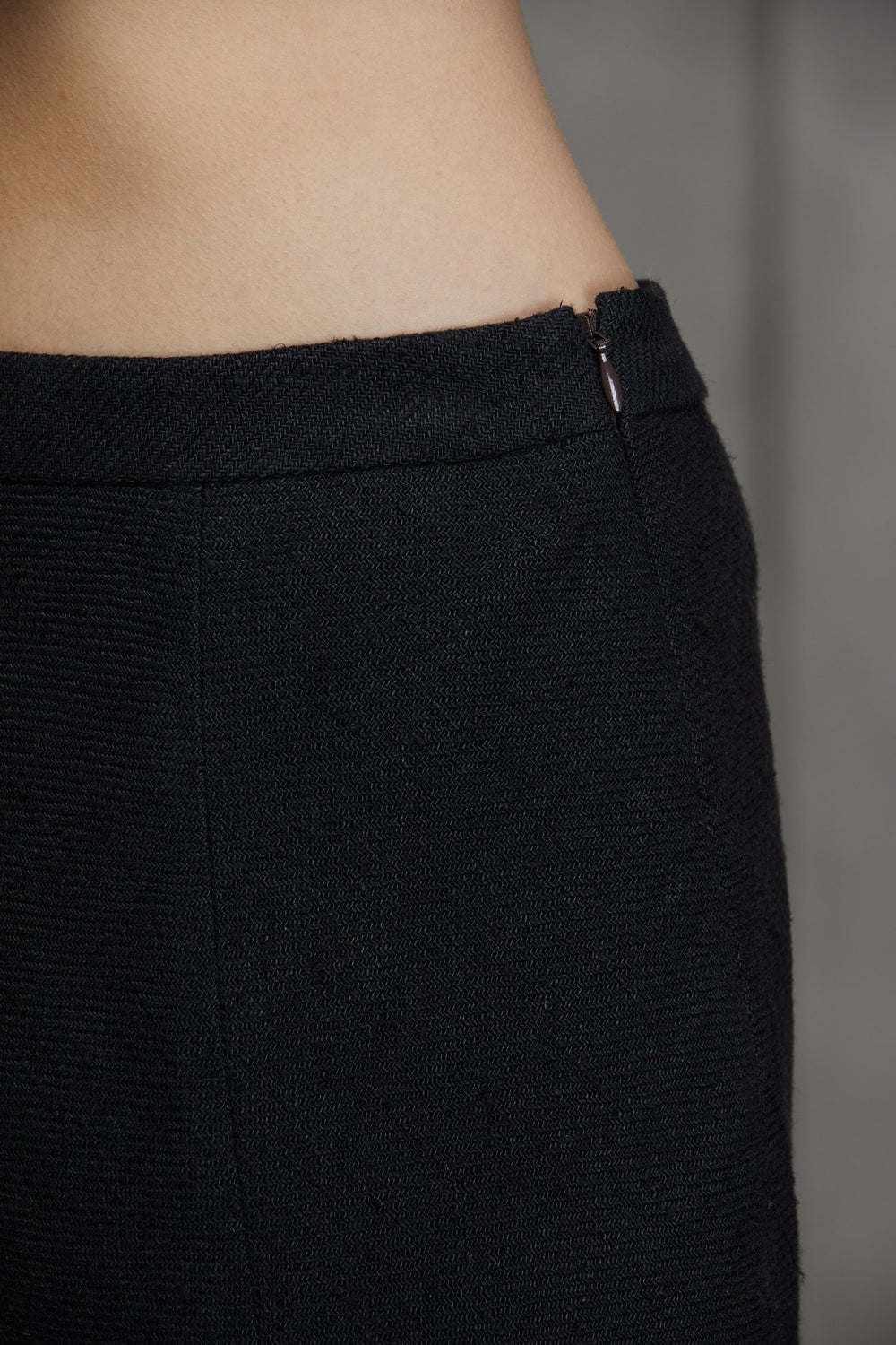 Bias Cut Long Skirt Black